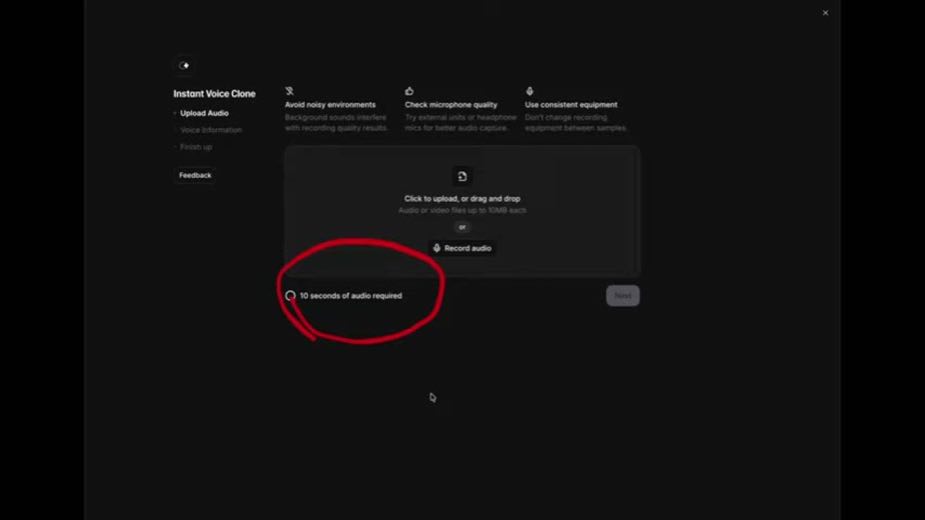Try the existing ElevenLabs clone first at 2:51