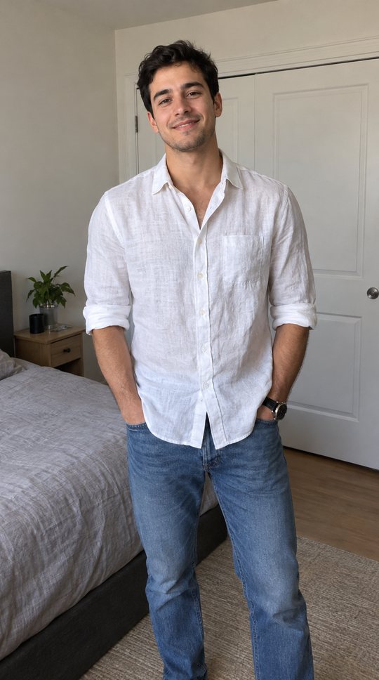 An ordinary photo in a small bedroom.