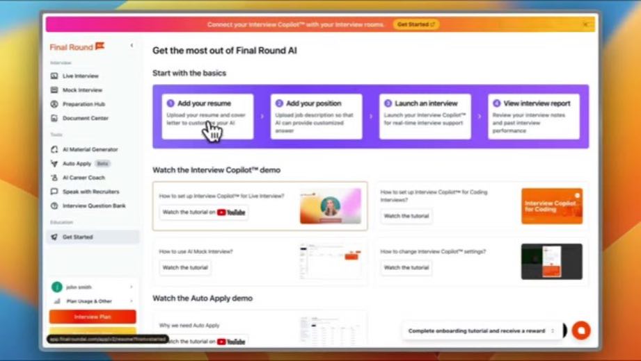 Configure the live helper at 1:15