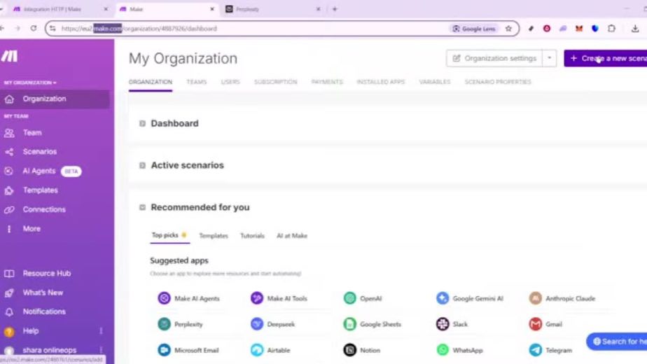 Enter the workspace at 0:27