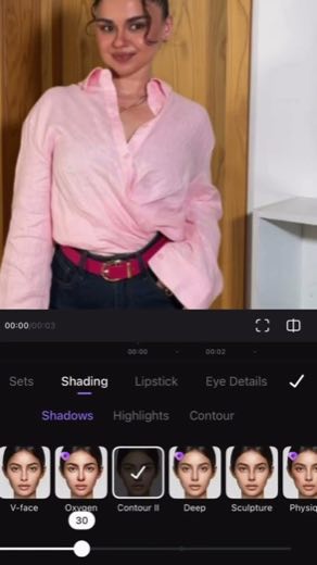 Stack the face tools at 0:14