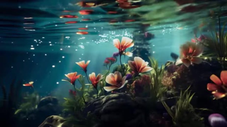 Resolve the montage into a calm ocean mood at 0:17