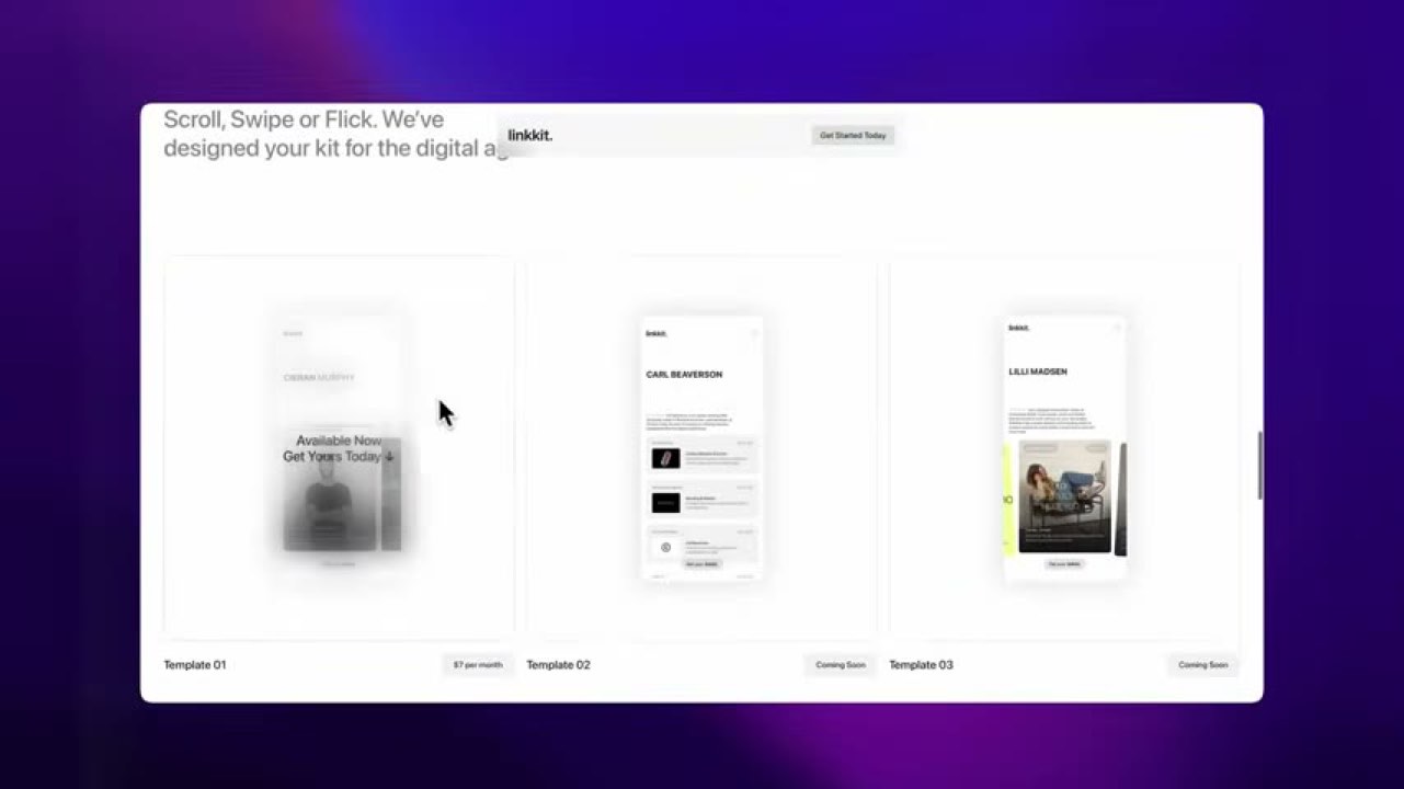A landing-page design example from Kole Jain's video outside the sponsor segment