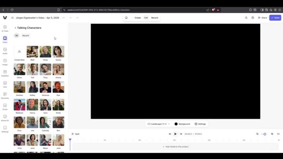 Make the avatar speak at 0:42