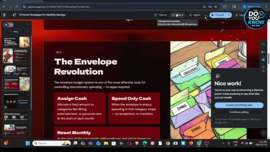 Turn the generated deck into editable slides at 6:11