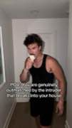 Turn a house noise into a game-like encounter at 0:09