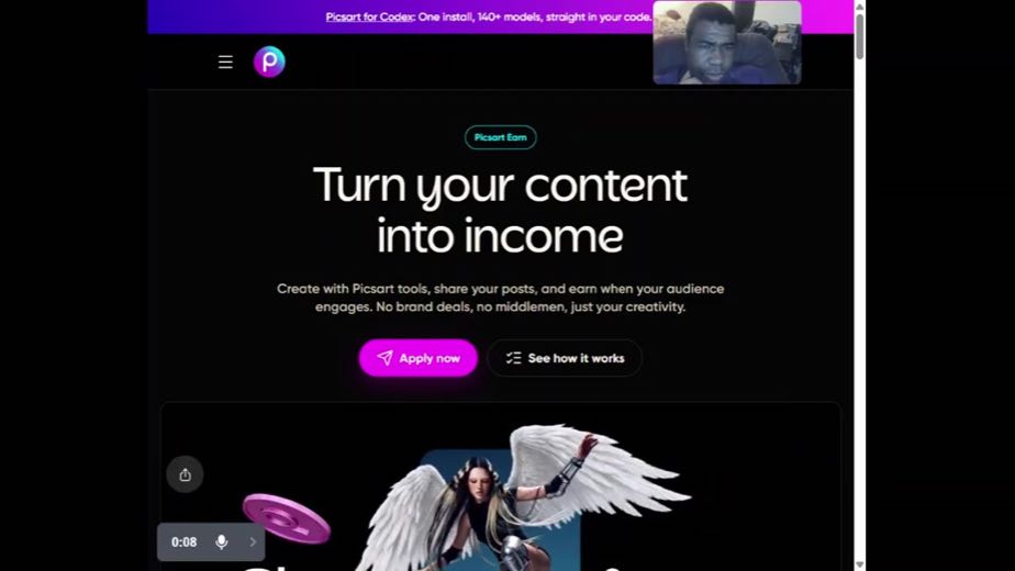 Compress the earning loop at 0:08