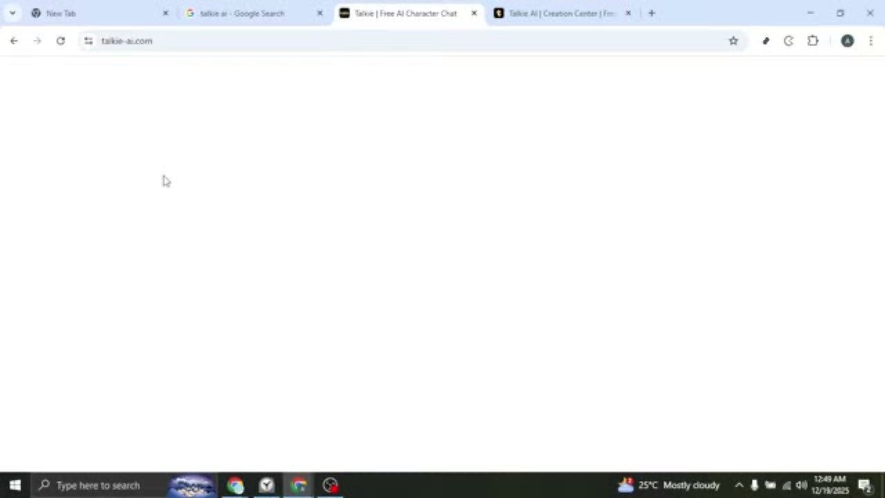 Talkie site loading in Chrome