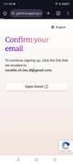 Verify the address through the temporary inbox at 1:30