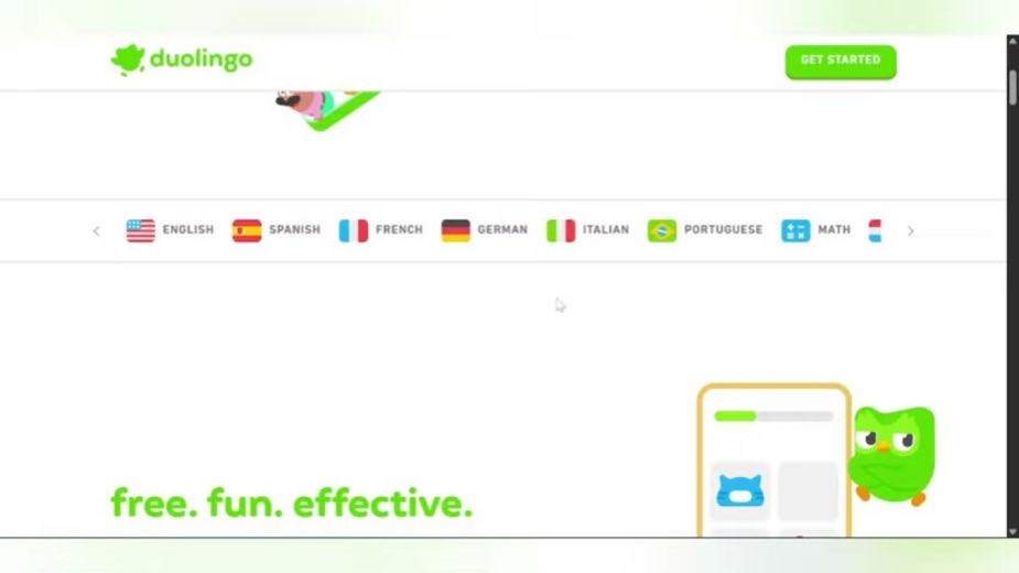 Explain Duolingo's pull at 0:18