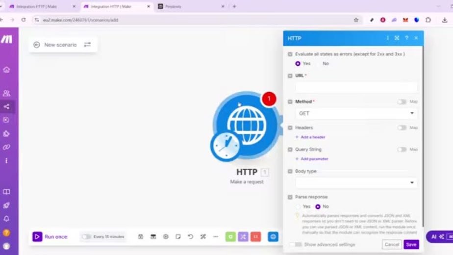 Create the scenario at 1:22