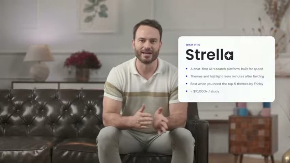 Define Strella's job at 0:37
