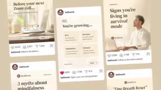 Reuse a wellness idea across website and social formats at 0:57