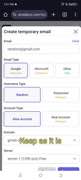 Make temporary email the proposed shortcut at 1:05