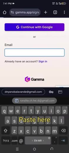 Verify the address through the temporary inbox at 1:22