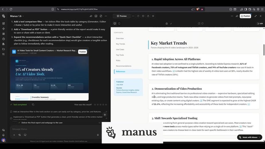 Turn a broad claim into a research brief at 0:09