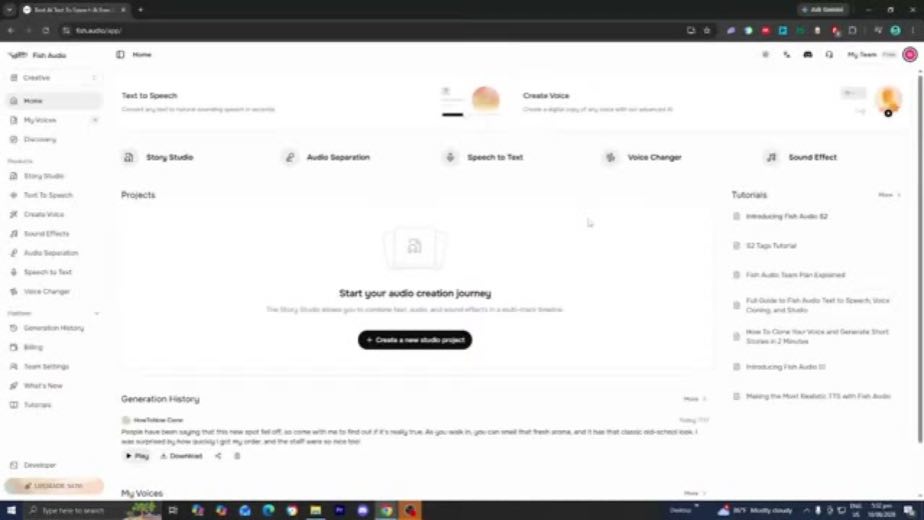 Start the voice swap from account access at 0:00