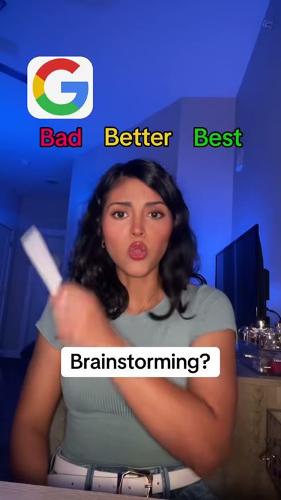 Creator introducing a Bad Better Best brainstorming ranking