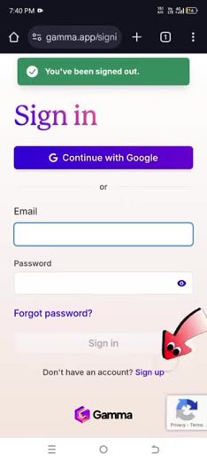 Move from the existing workspace to signup at 0:25