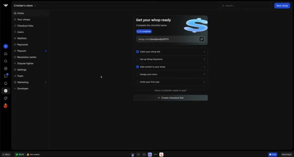 Open the earning controls at 0:07