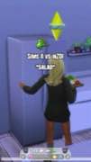 Compare the same kitchen chore in two worlds at 0:00