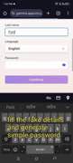 Fill the profile with the creator's suggested placeholders at 2:03
