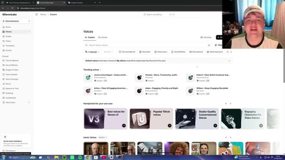 Label the identity at 1:04