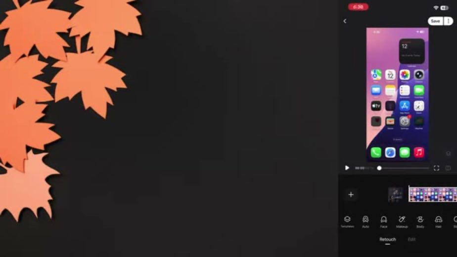 Import the footage at 0:54