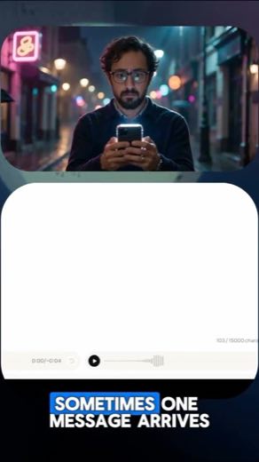 Turn the same message into regretful comedy at 0:25