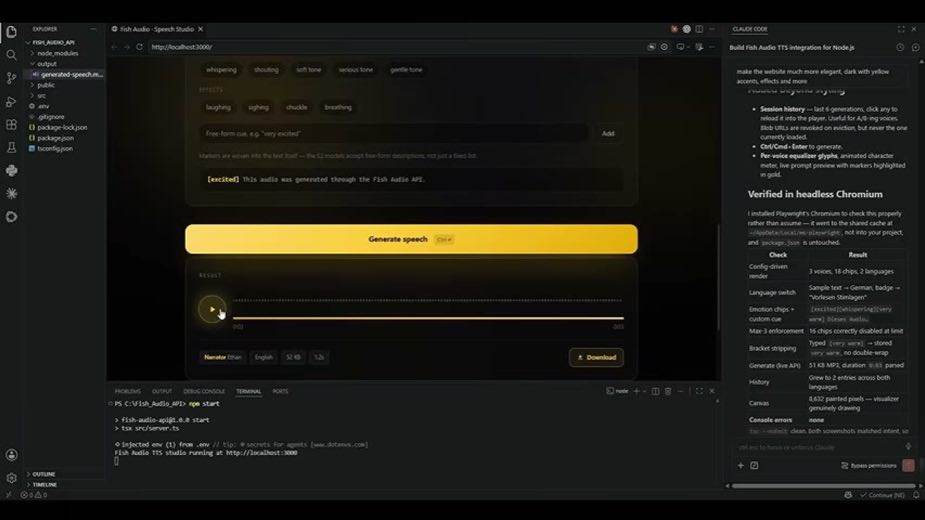 Compare browser output and bracket directions at 5:16