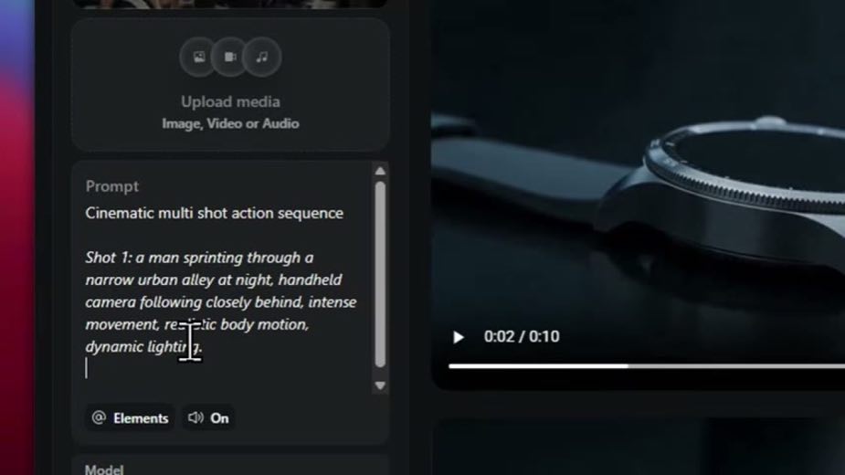Give the model a ten-second smartwatch ad at 2:39