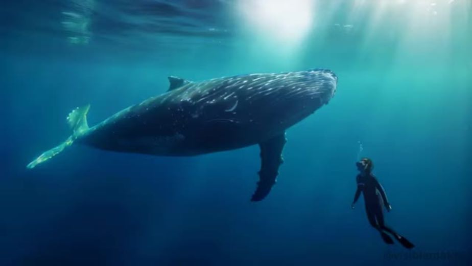 Set a poetic underwater premise at 0:00